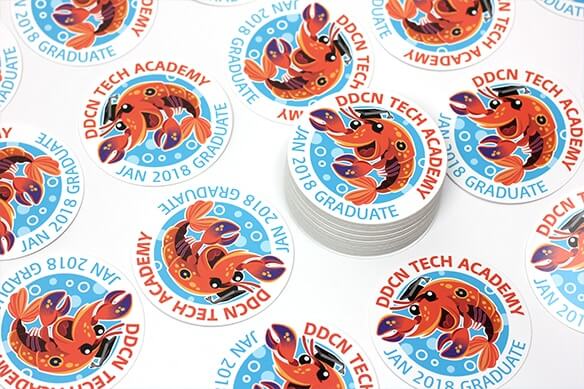 Circular vinyl stickers