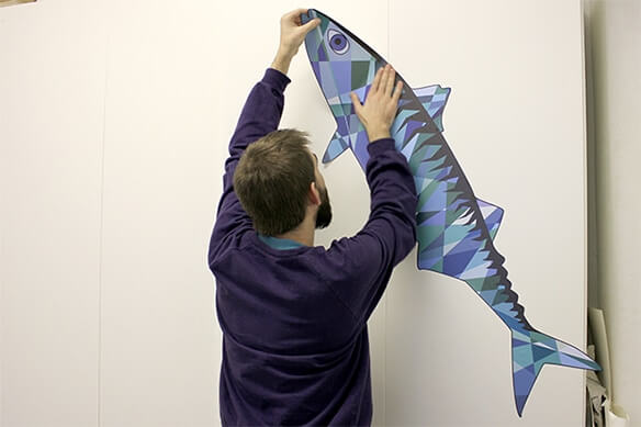 Giant wall sticker printing