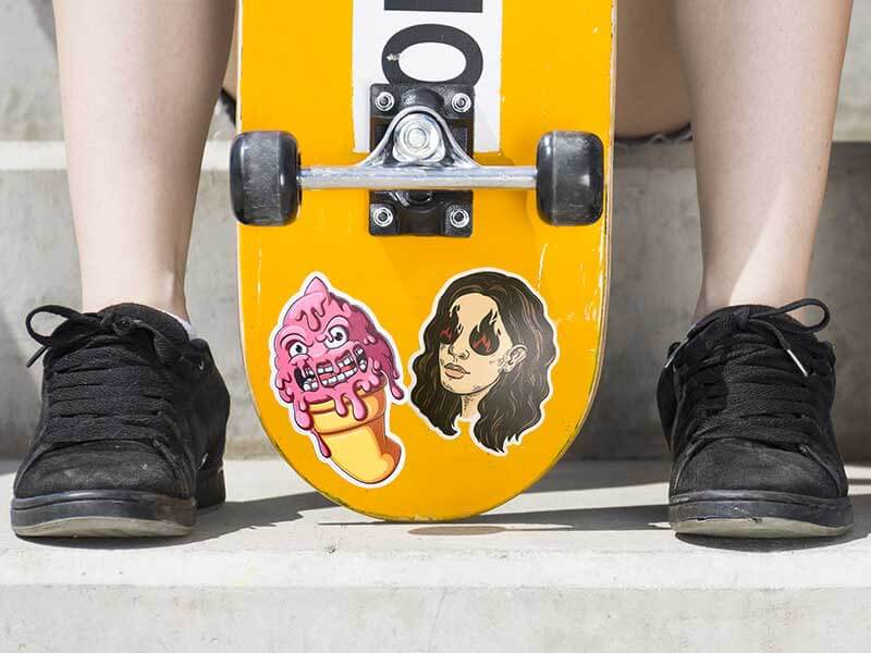 custom skateboarding stickers